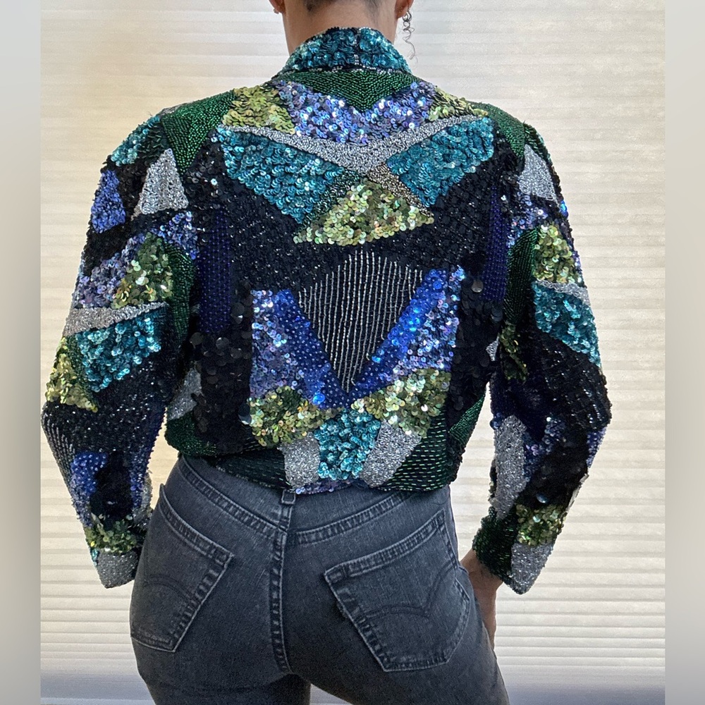 Scala Vintage Sequin Statement Jacket - Picture 5 of 16